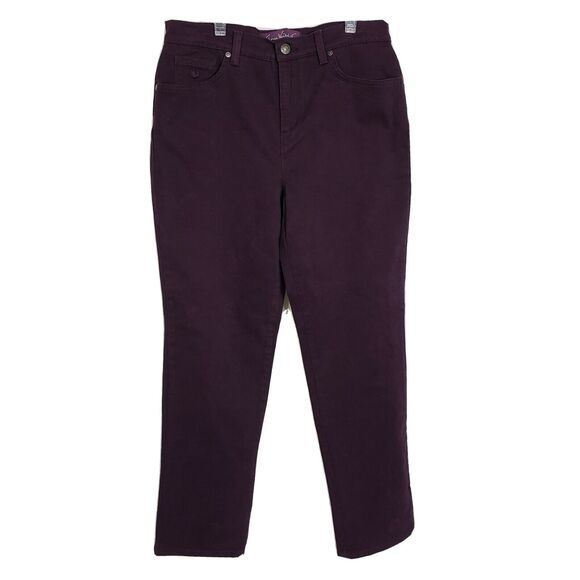 Gloria Vanderbilt Amanda Womens Jeans Size 8 Short Purple Straight Leg Stretch - Picture 1 of 10